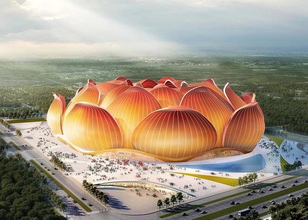 許家印跨界建筑設計，世界很大的鋼結構足球場開工